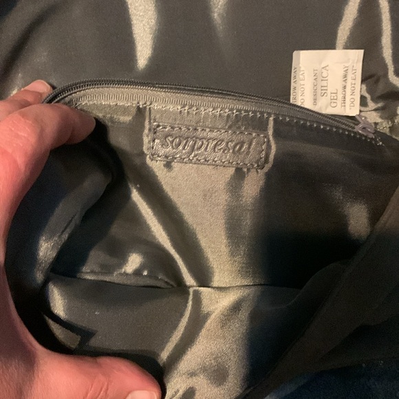 Suede gray shoulder purse - Picture 9 of 9